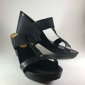 Lauren Ralph Lauren black wedge sandals